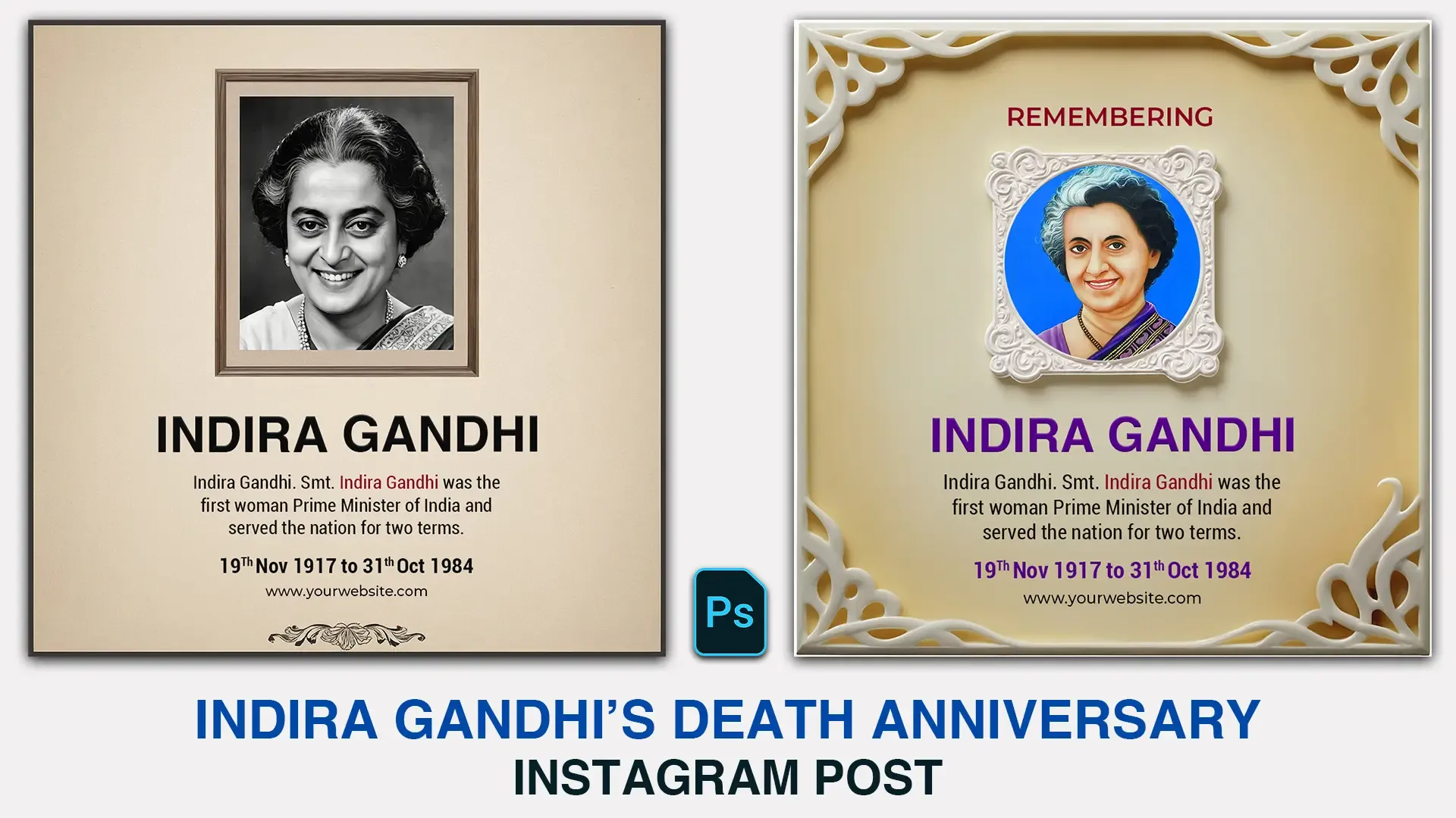 Indira Gandhi Death Anniversary Instagram Post